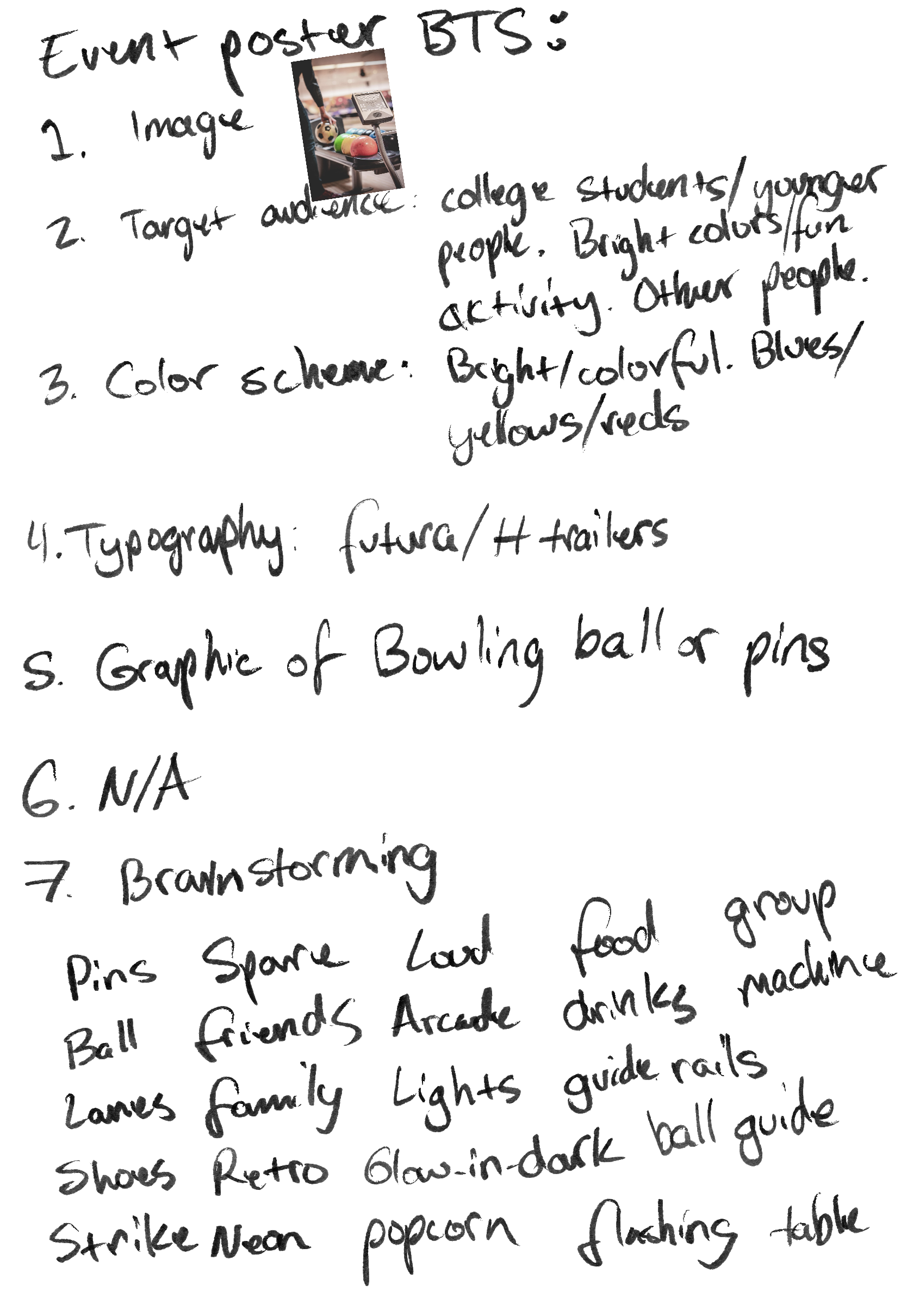 Strike Night brainstorming poster layout